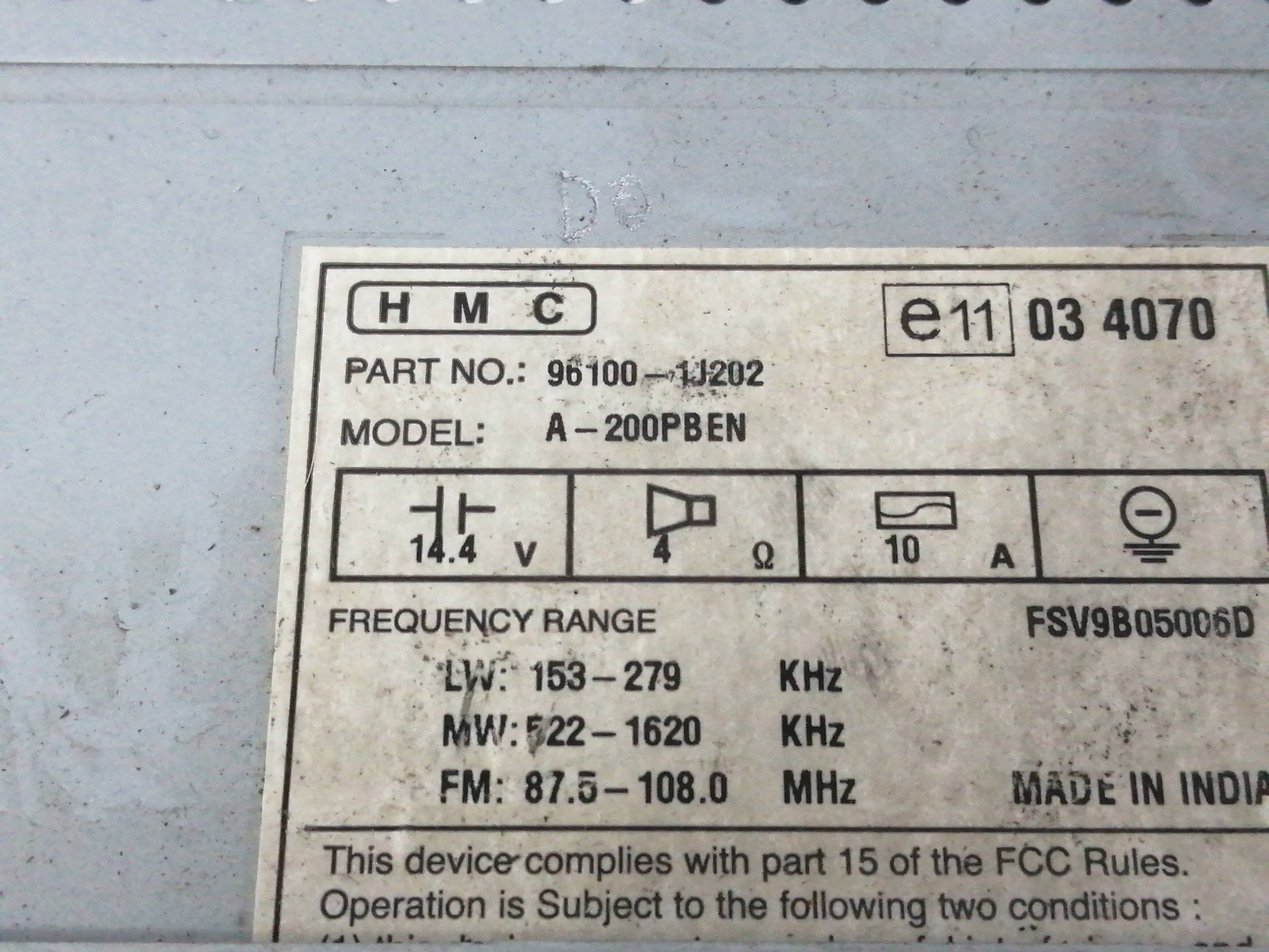 SISTEMA AUDIO / RADIO CD